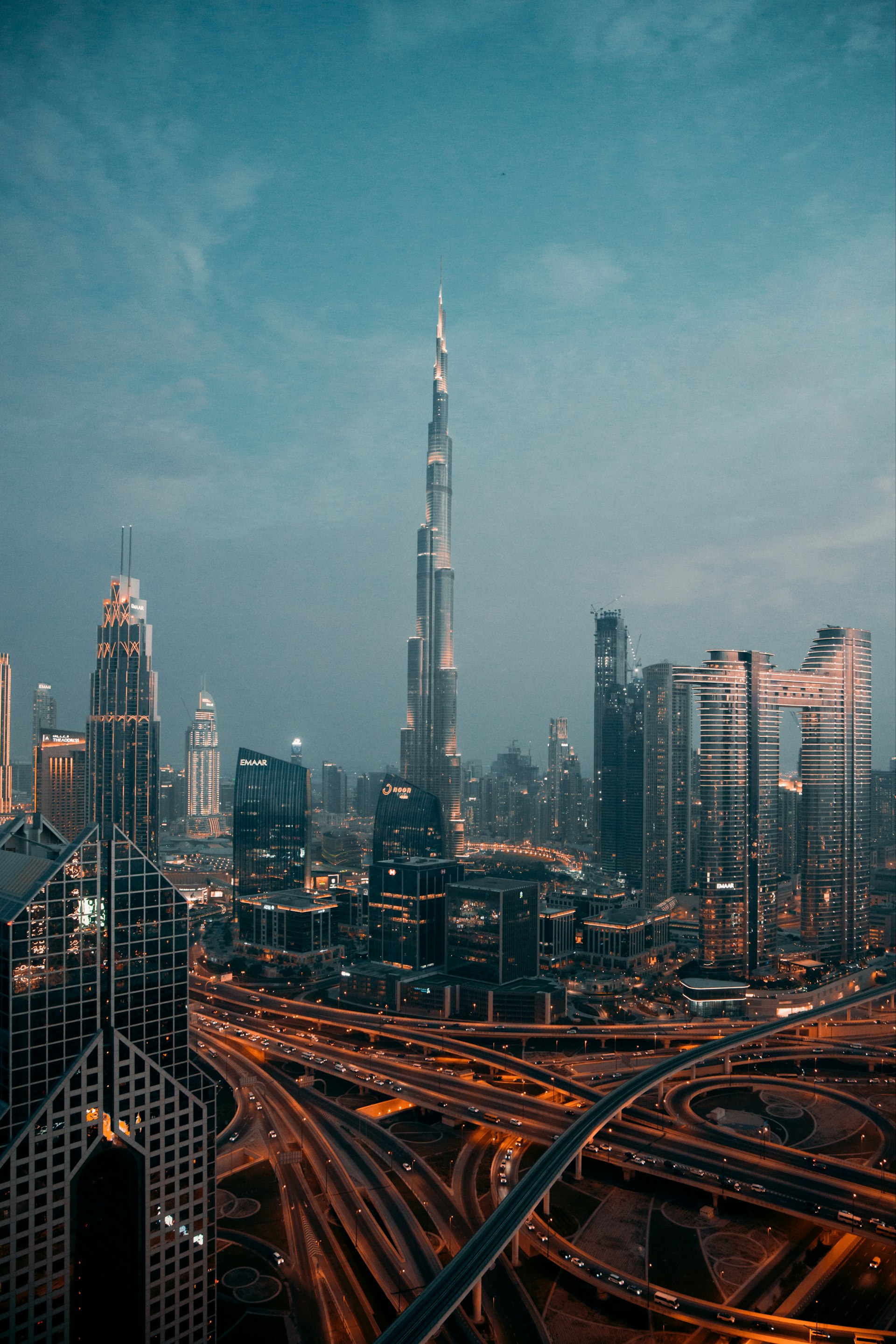 Dubai skyline at night